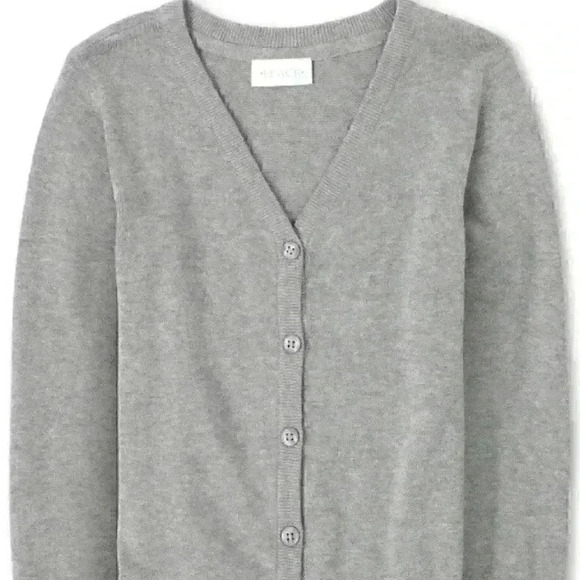 The Children’s Place  Girls Uniform V Neck Cardigan - Picture 1 of 5